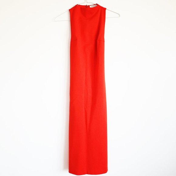 Babaton Sexy Bright Red Bodycon Midi Dress BNWT - Picture 13 of 15